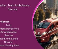 Medivic Train Ambulance in Darbhanga provides special transit for critical patients