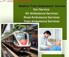 Medivic Take Transit Charge with Translucency in Lucknow in a Train Ambulance