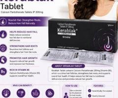Kerablak Tablet (Calcium Pantothenate 200mg) | Hair Fall Support & Healthy Hair Growth