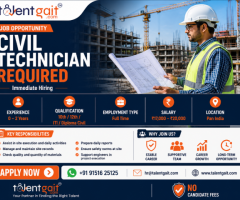 Civil Technician Jobs | Civil Technician Required | Apply Now | TalentGait