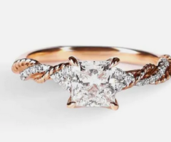 Princess Cut Lab Grown Diamond Engagement Ring