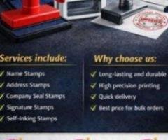 Rubber Stamp Rs. 250/- | Address Stamps Rs. 350/- | Call Creative Zone | 501
