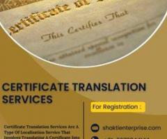 Certificate Translation Services