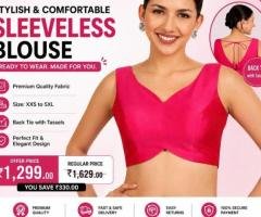 Buy Stylish Readymade Sleeveless Blouse Online