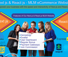 Next js and React js - MLM Commerce Website | Affiliate Unilevel Plan Service - 1