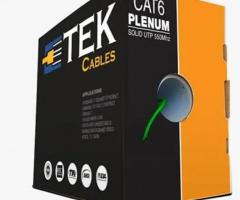 Cat6 Plenum 1000FT Ethernet Cable Solid Conductor UTP | Green