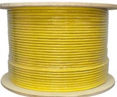 Cat6A Plenum CMP 750Mhz Network Ethernet Solid Cable Yellow
