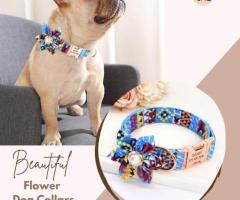 Floral Flower Collars & Leash sets in USA | CurliTail Pet Accessory