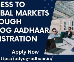 Access to Global Market Through Udyog Aadhar Registration.