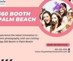 Capture Moments from Every Angle with Our 360 Booth in Palm Beach | Ritzy Pixels Photo Booths
