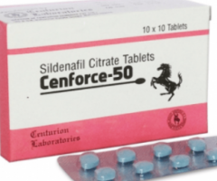 Cenforce 50 mg tablet with active ingredient Sildenafil Citrate