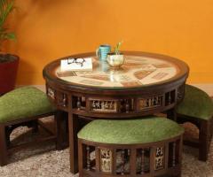 Shop Now: Teak Wood Coffee Table Sets for Classic Elegance - 1