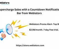 Supercharge Sales with a Countdown Notification Bars from Webiators
