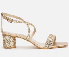 Gold Block Heels for Women | Marcloire