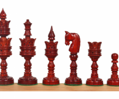 Hand Carved Lotus Series Chess Pieces set in Weighted Bud Rosewoo – royalchessmall - 1