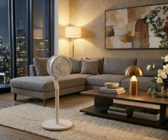 Bora Pedestal Fan Featuring Feather Touch Controls