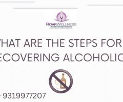 What are the steps for a recovering alcoholic?