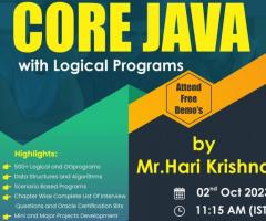 Free Demo On Core Java by Mr. Hari Krishna - Naresh IT
