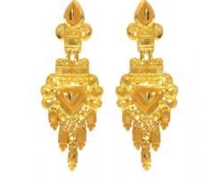 22ct Gold Earrings | Length 1.47 Inches