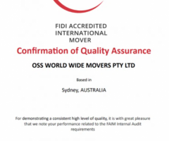 FIDI awards ‘Confirmation of Quality Assurance’ Certificate