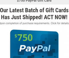 Get Free $ 750 Paypal Gift Cards EVERYDAY ! ( Easy Automated Paypal Money )