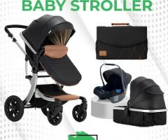 Discover Ultimate Convenience with 3-in-1 Baby Pram: Stroller, Car Seat, and Parent's Bag in One!