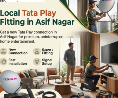 Local Tata Play Fitting in Asif Nagar