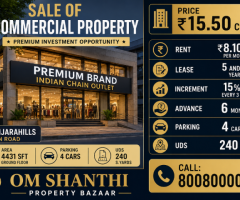SALE OF COMMERCIAL PROPERTY PREMIUM BRAND INDIAN CHAIN OUTLET TENANT AT BANJARAHILLS