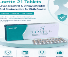 Loette 21 Tablets Levonorgestrel & Ethinylestradiol Oral Contraceptive for Birth Control