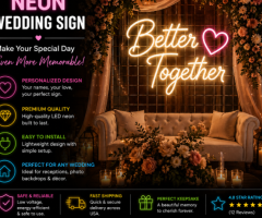 Custom Neon Wedding Sign – Personalized LED Wedding Décor