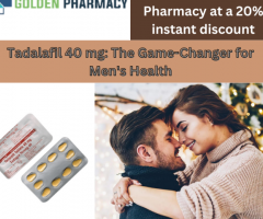 Buy Tadalafil 40 online at a 20% instant discount from Golden Pharmacy