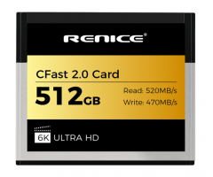 Renice  512GB CFast 2.0 Card Continuous Up to 520MB/SRead
