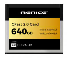 Renice  640GB CFast 2.0 Memory Card, Continuous Up to 520MB/SRead