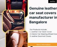 Genuine leather car seat covers manufacturer in Bangalore