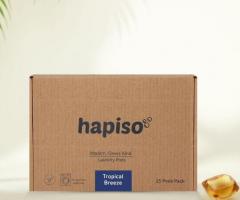 Hapiso Tropical Breeze Laundry Liquid Detergent Pods - Long-Lasting Scent & Effective Clean