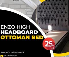 Enzo High Headboard Ottoman Bed