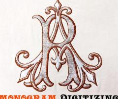 Quality Monogram Embroidery Digitizing Services At As Low As $8