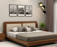 Timeless Beauty - Teak Wood Beds by Wooden Street at 55% Off!