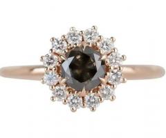 Exquisite Antique Black Diamond Gold Ring For Sale