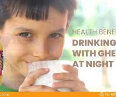 Health Benefits of Drinking Milk with Ghee at Night