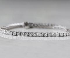 Elegant Black Diamond Tennis Bracelet - Sparkle in Style!