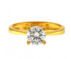 22ct Gold Solitaire Ring | Size M1/2