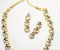 Kundan single line long necklace for women & girls In Andhrapradesh