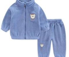 Fleece Sweater Tracksuit Set for Kids