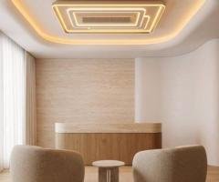 Nirvana Bladeless Flush Mount Cassette Fan with Designer LED