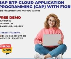 SAP BTP CAP Fiori Apps Free Demo by Experts