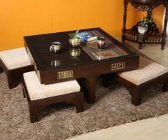 Crafted to Impress: Handcrafted Coffee Table Set - Limited Stock!