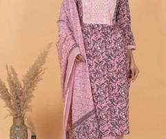 Buy Women’s pink cotton kurta online in India