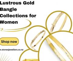 Lustrous Gold Bangle Collections for Women in NZ | Stonex Jewellers