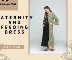 Shop for moms Maternity and feeding dress at Lil Amigos Nest with Christmas Sale Offer